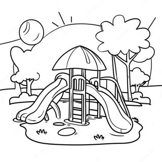 Sunny Day Playground Coloring Page 1671-1351