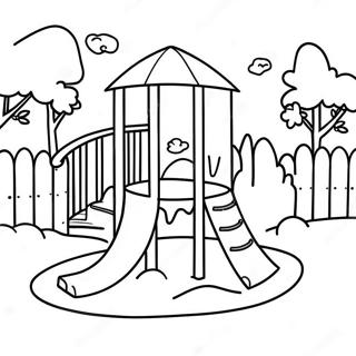 Sunny Day Playground Coloring Page 1671-1352