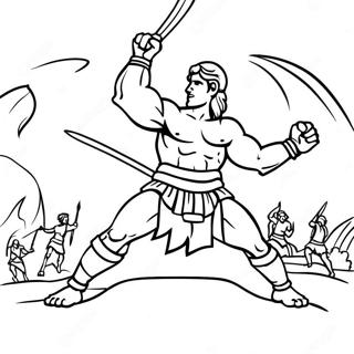 David And Goliath Coloring Pages