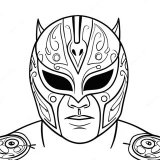 Rey Mysterio Mask Coloring Page 16781-13232