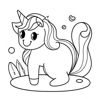 Unicorn Cat Mermaid Fantasy Coloring Page 16790-13236