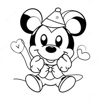 Cute Mickey Mouse Valentine S Day Coloring Page 16931-13349