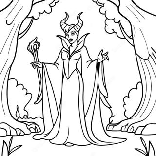 Maleficent In Enchanted Forest Coloring Page 16961-13374