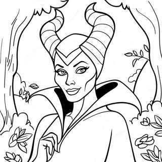 Maleficent In Enchanted Forest Coloring Page 16961-13375