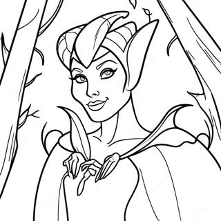 Maleficent In Enchanted Forest Coloring Page 16961-13376