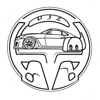 Sportliches Auto-Logo Ausmalbild 16981-13388