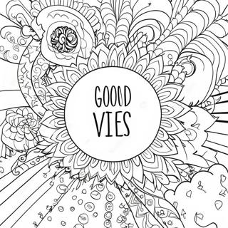 Good Vibes Inspirational Quotes Coloring Page 16990-13394