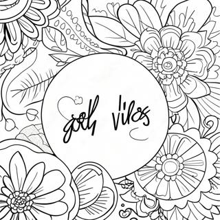 Good Vibes Inspirational Quotes Coloring Page 16990-13395