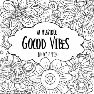 Good Vibes Inspirational Quotes Coloring Page 16990-13396