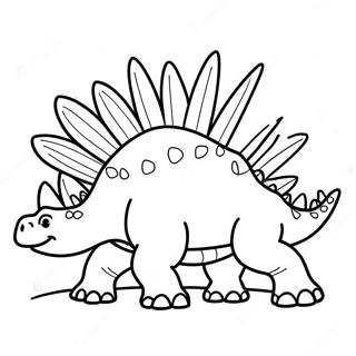 Stegosaurus Boyama Sayfası 17020-13428