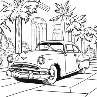 1950s Classic Car Coloring Page 17040-13438