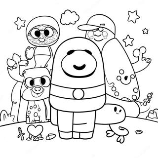 Hey Duggee And Friends Coloring Page 17141-13522