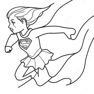 Supergirl Fliegt In Aktion Ausmalbild 17181-13550