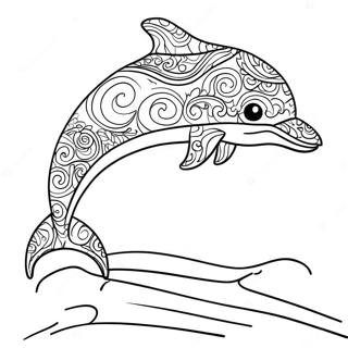 Lisa Frank Colorful Dolphin Coloring Page 171-141