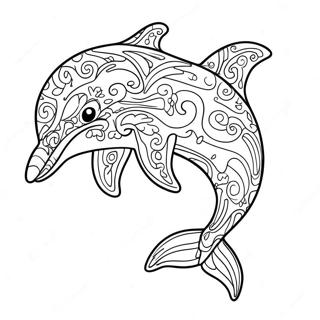 Lisa Frank Colorful Dolphin Coloring Page 171-142