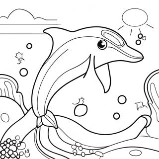 Lisa Frank Colorful Dolphin Coloring Page 171-143