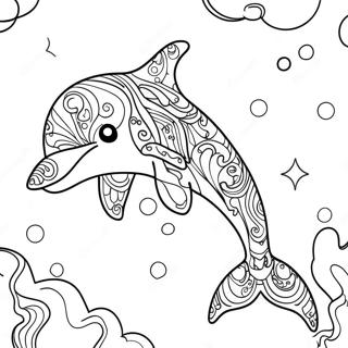 Lisa Frank Colorful Dolphin Coloring Page 171-144