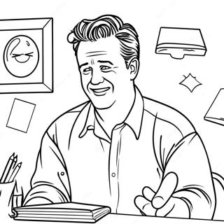 Chandler Bing Making A Joke Coloring Page 17211-13568