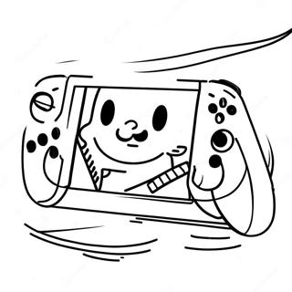 Colorful Nintendo Switch Console Coloring Page 1721-1384