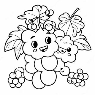 Funny Grapes With Faces Coloring Page 17231-13594