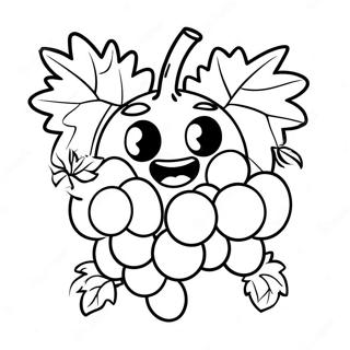 Funny Grapes With Faces Coloring Page 17231-13595