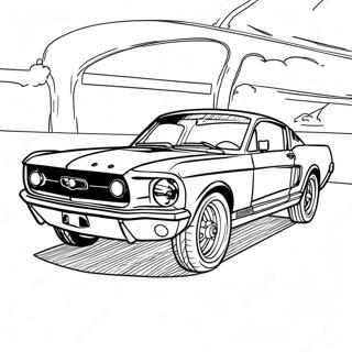 Mustang Auto Kleurplaat 17260-13610