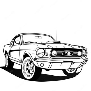 Klassisches Mustang Auto Ausmalbild 17261-13623