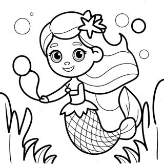 Elsa Mermaid Coloring Pages