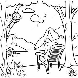 Relaxing Nature Wellness Coloring Page 17291-13639