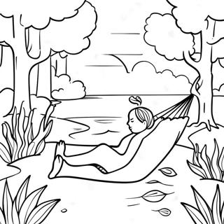 Relaxing Nature Wellness Coloring Page 17291-13640