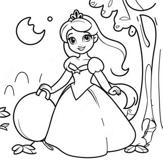 Disney Princess Halloween Coloring Page 17330-13678