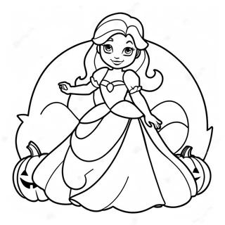 Disney Princess Halloween Coloring Page 17330-13680