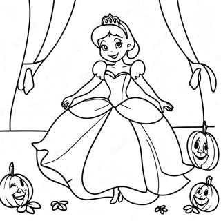 Disney Princess Halloween Coloring Pages