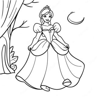 Cinderella In A Spooky Costume Coloring Page 17331-13672