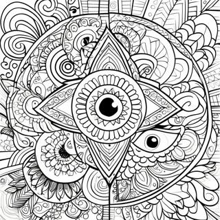 Intricate Eye Mandala Coloring Page 17340-13686