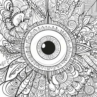 Intricate Eye Mandala Coloring Page 17340-13687