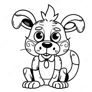 Mangle Fnaf Character In Action Coloring Page 17361-13698