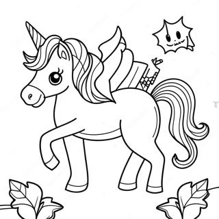 Halloween Unicorn Coloring Pages