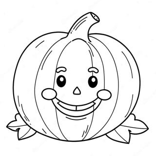 Cute Pumpkin With A Smile Coloring Page 1741-1403