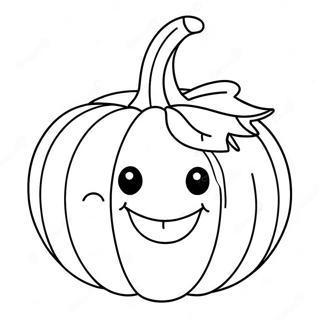 Cute Pumpkin With A Smile Coloring Page 1741-1404