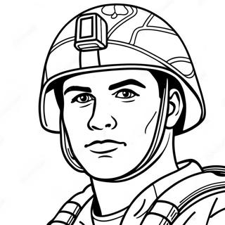 Soldier In Camouflage Uniform Coloring Page 17451-13777