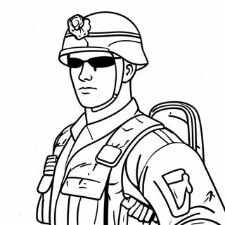 Soldier In Camouflage Uniform Coloring Page 17451-13778