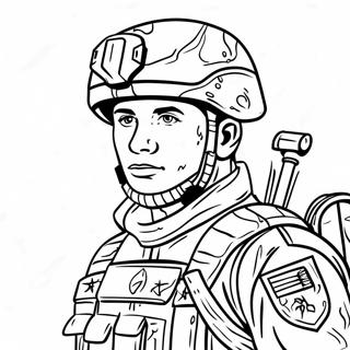 Soldier In Camouflage Uniform Coloring Page 17451-13779