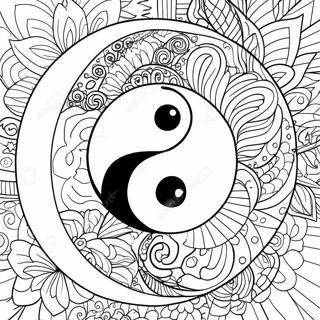 Yin Yang Coloring Pages