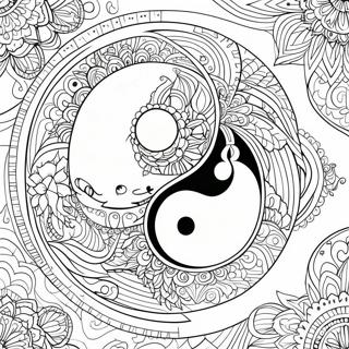 Yin Yang Pagini De Colorat