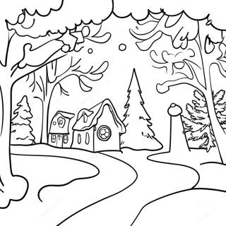 January Winter Wonderland Coloring Page 17490-13794