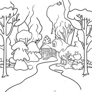 January Winter Wonderland Coloring Page 17490-13795