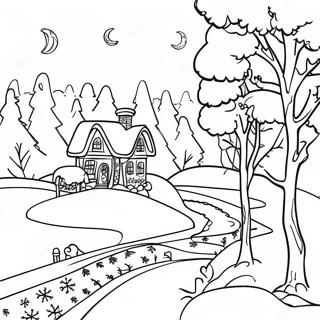 January Winter Wonderland Coloring Page 17490-13796