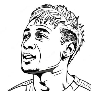 Neymar Psg Coloring Page 17500-13805