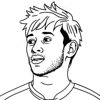 Neymar Psg Coloring Page 17500-13807